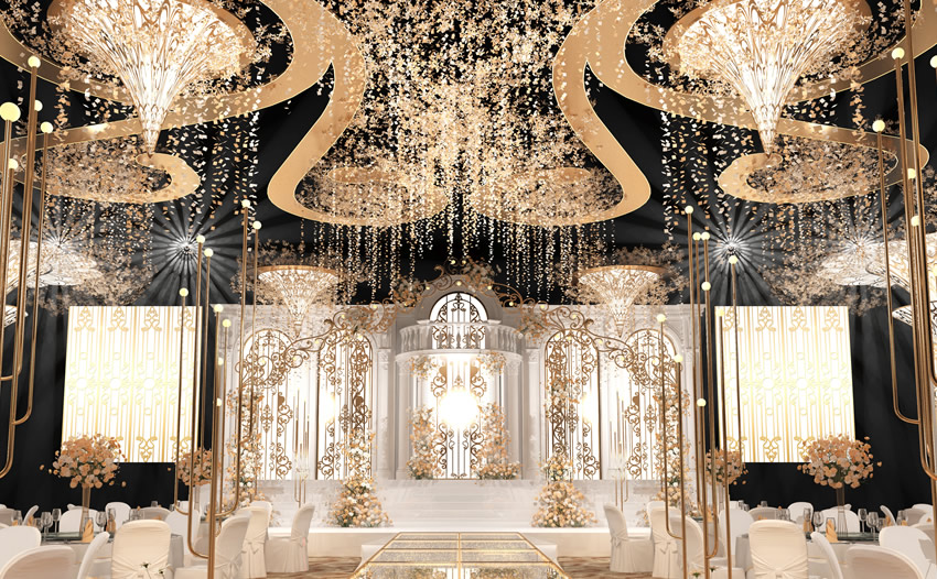 甘孜花木兰喜事汇金色大厅效果展示